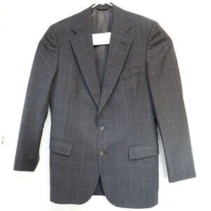 Men's Gray Checkered Blazer